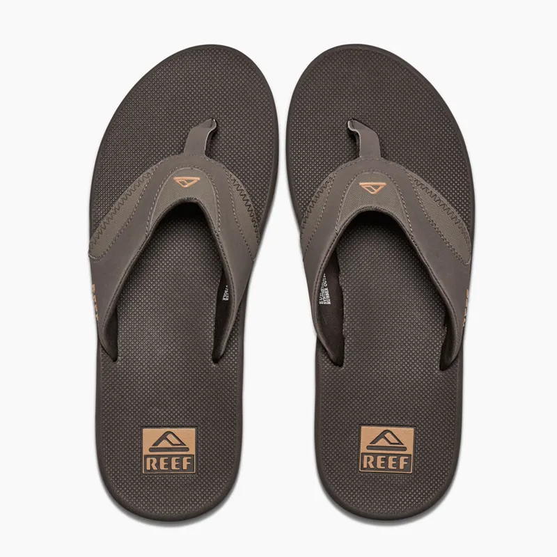 Reef Fanning Brown Gum  Flip Flops